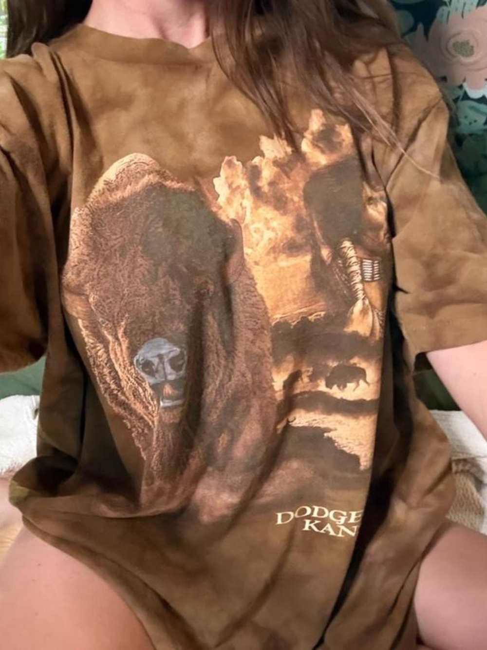 🦬 Dodge Kansas Buffalo Graphic Tie-Dye Tee
